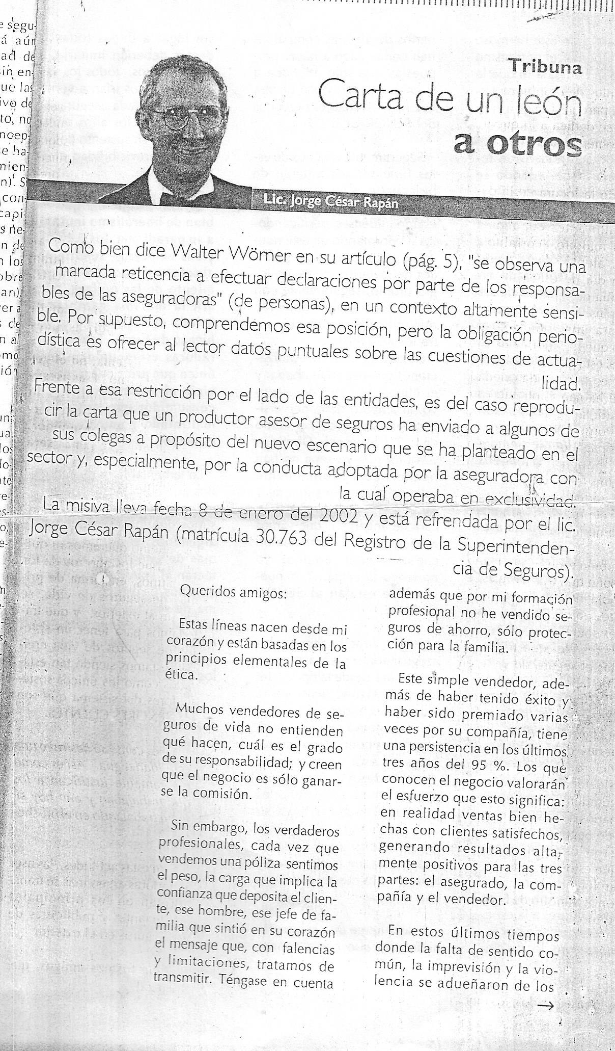 CARTA DE UN LEON 1 08ENE2002